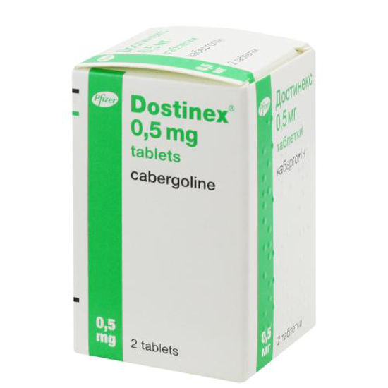 Достинекс таблетки 0.5 мг №2